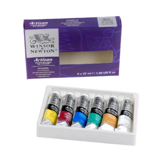 Winsor & Newton Artisan Water-Mixable Oil Paint Beginners Set 37ml Tubes Set 6 - Image 2