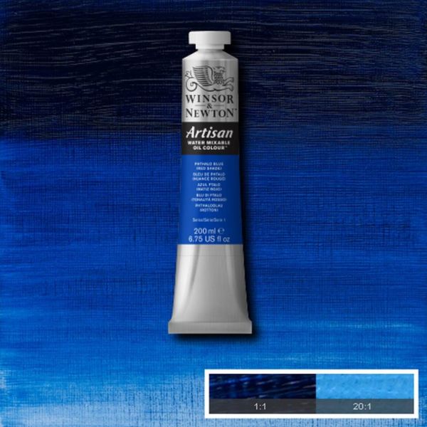 Winsor & Newton Artisan Water-Mixable Oil Paint S1 PHTHALO BLUE (RED SHADE) - Image 2