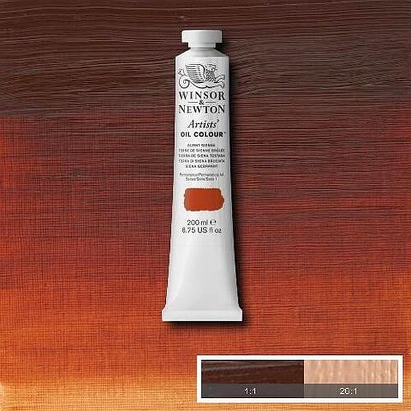 Winsor & Newton Artists Oil Paint Burnt Sienna S1 - Image 2