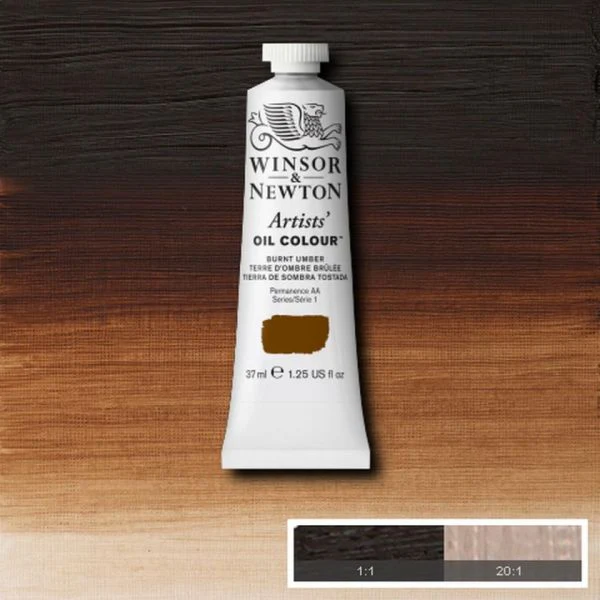Winsor & Newton Artists Oil Paint Burnt Umber S1