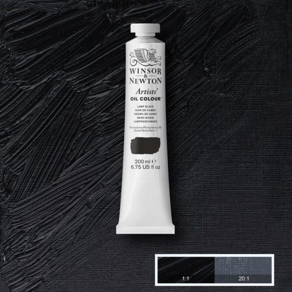 Winsor & Newton Artists Oil Paint Lamp Black S1