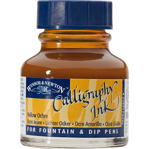Winsor & Newton Calligraphy Ink Yellow Ochre - Image 2