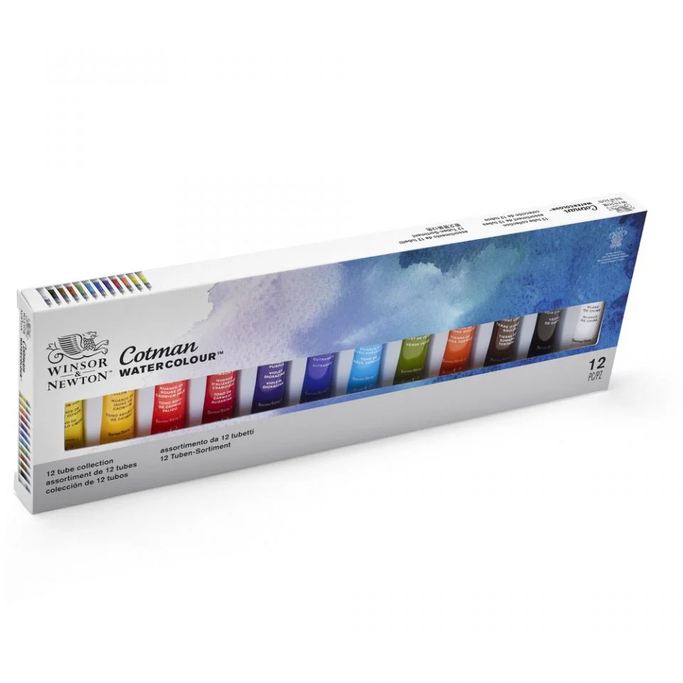 Winsor & Newton Cotman Watercolour Paint Collection 8ml Tube Set 12 - Image 5