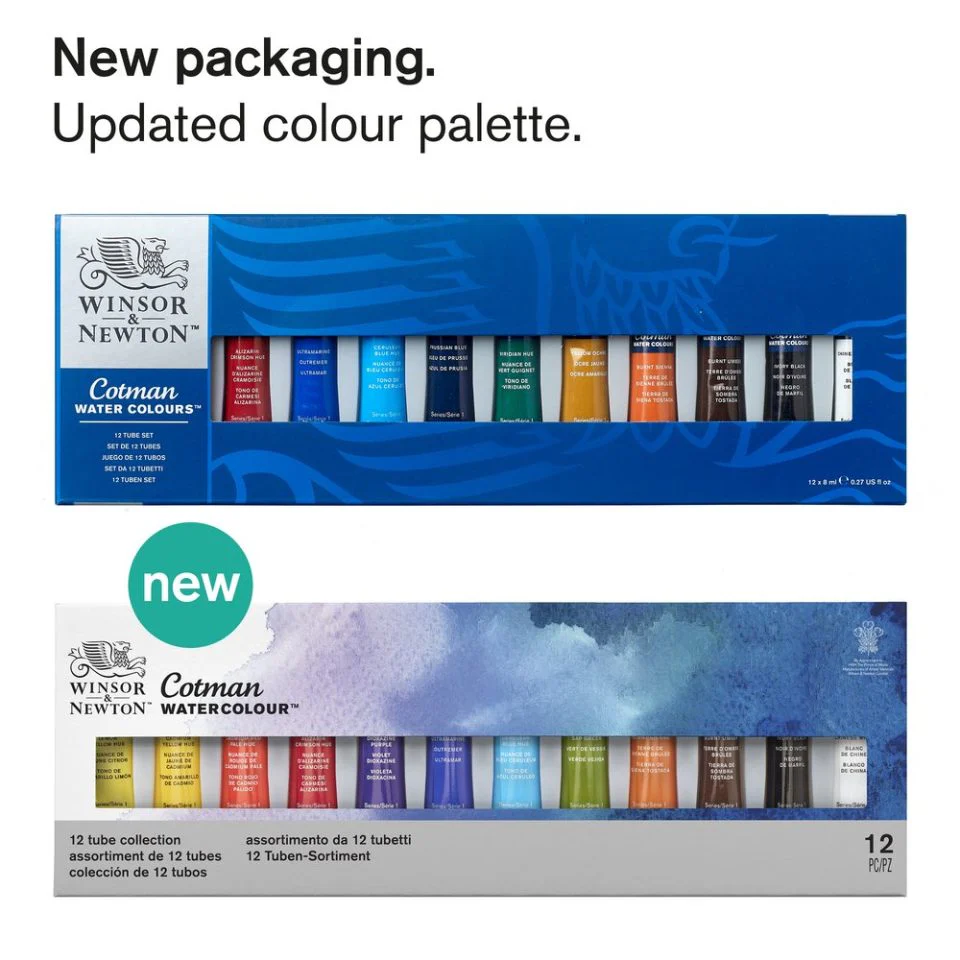 Winsor & Newton Cotman Watercolour Paint Collection 8ml Tube Set 12 - Image 8