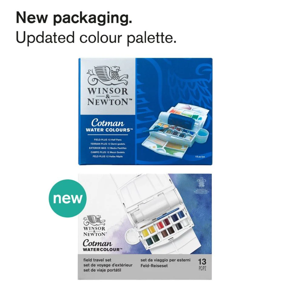Winsor & Newton Cotman Watercolour Paint Field Travel 1/2 Pan Set 12 - Image 10