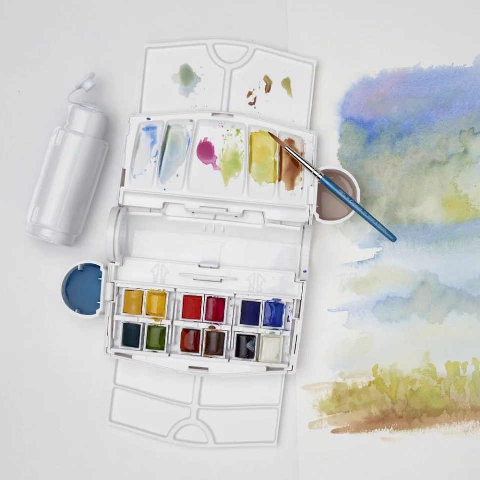 Winsor & Newton Cotman Watercolour Paint Field Travel 1/2 Pan Set 12 - Image 6