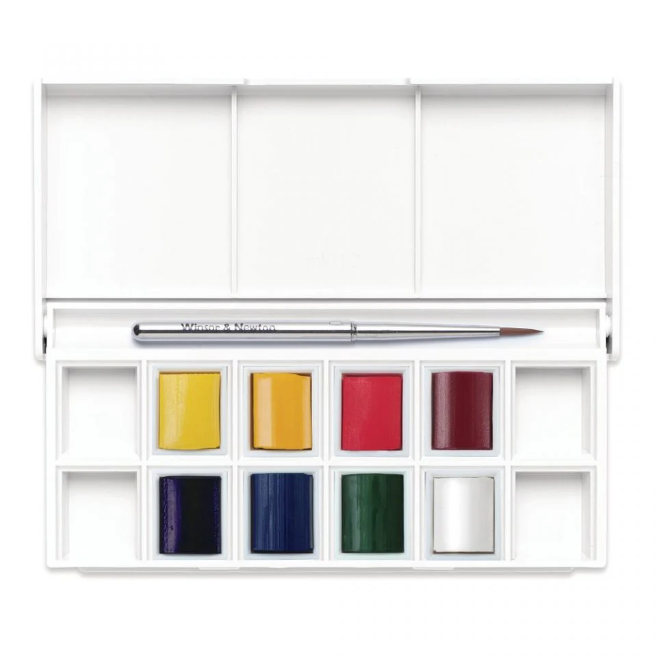 Winsor & Newton Cotman Watercolour Paint Floral Pocket 1/2 Pan Set 9 - Image 2