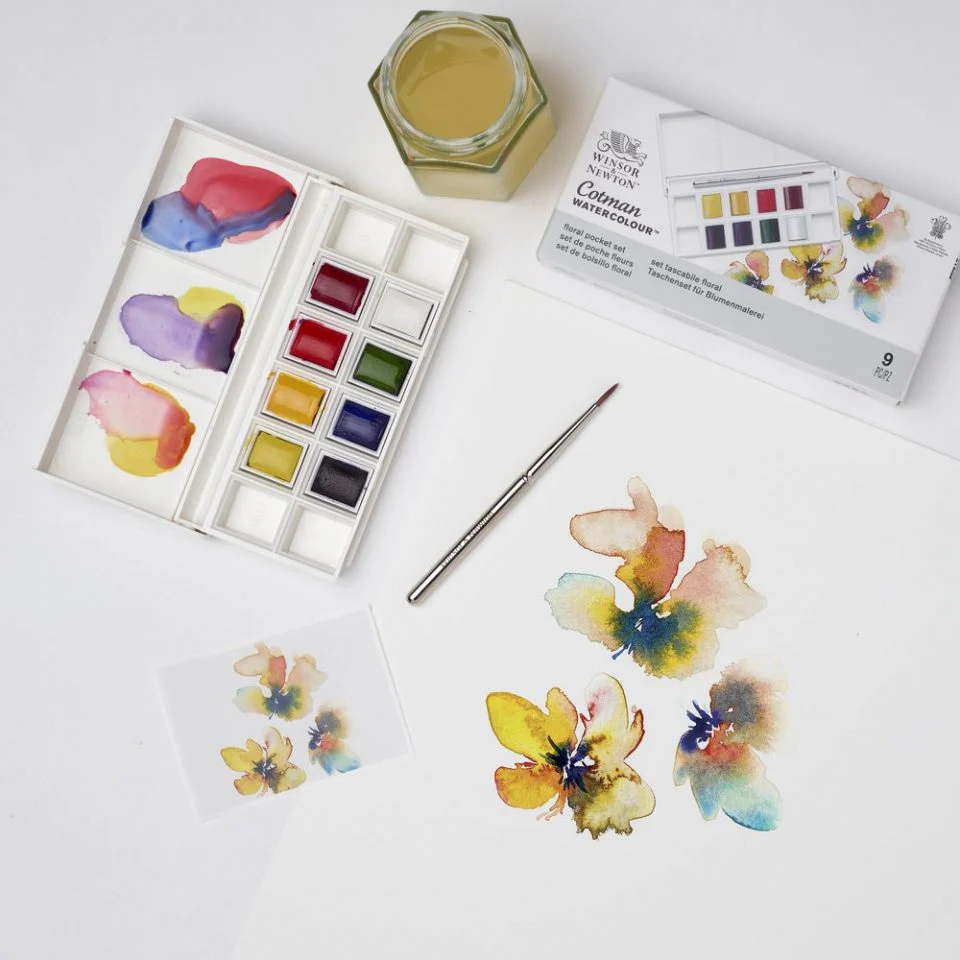 Winsor & Newton Cotman Watercolour Paint Floral Pocket 1/2 Pan Set 9 - Image 7