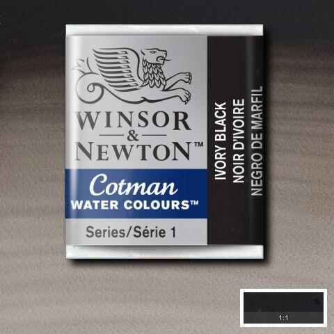 Winsor & Newton Cotman Watercolour Paint Ivory Black - Image 2