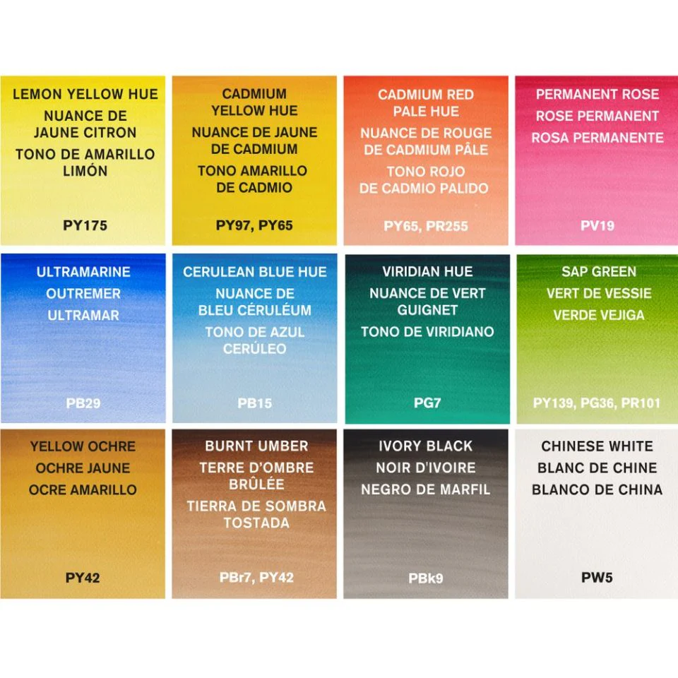 Winsor & Newton Cotman Watercolour Paint Palette Pocket 1/2 Pan Set 12 - Image 3