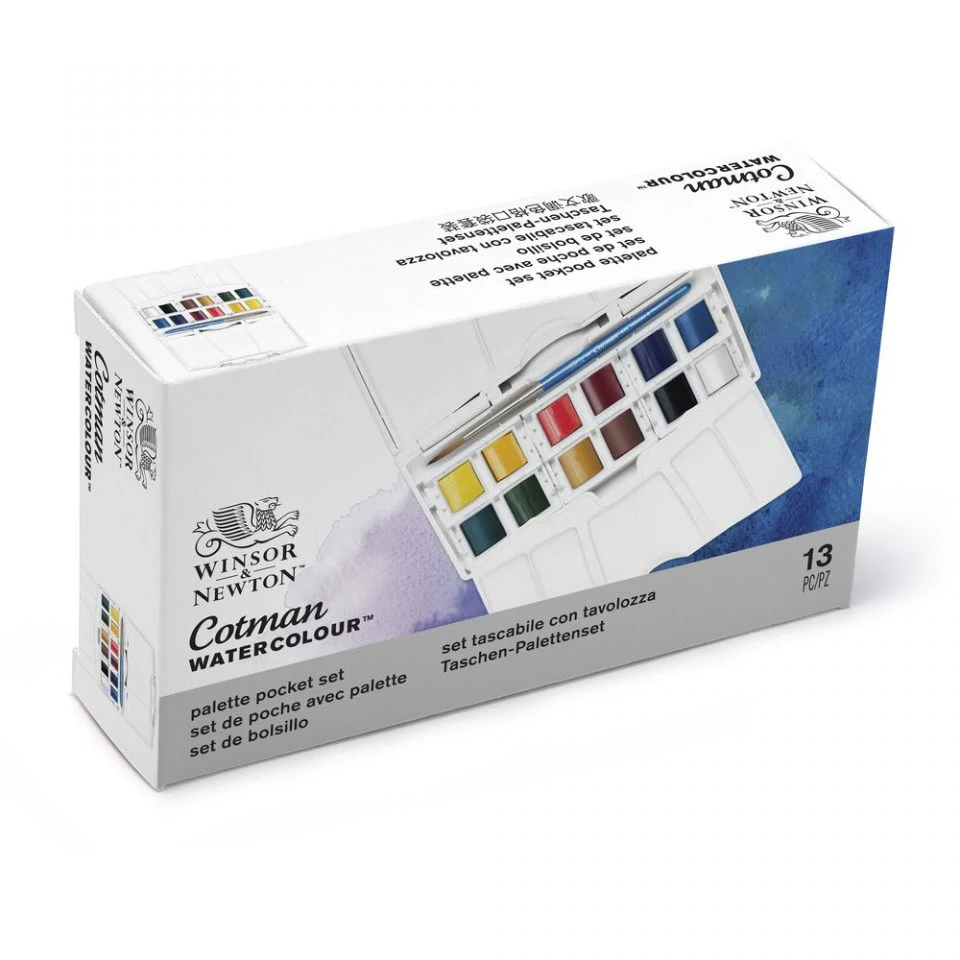 Winsor & Newton Cotman Watercolour Paint Palette Pocket 1/2 Pan Set 12 - Image 4