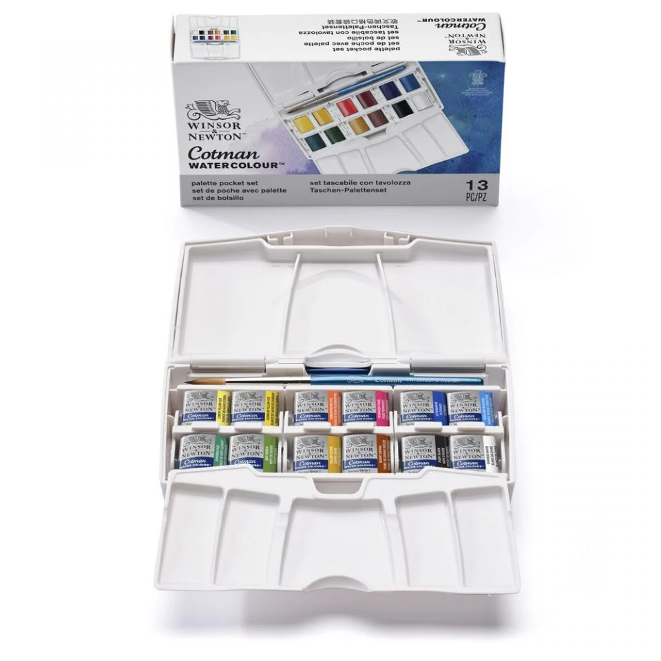 Winsor & Newton Cotman Watercolour Paint Palette Pocket 1/2 Pan Set 12 - Image 6
