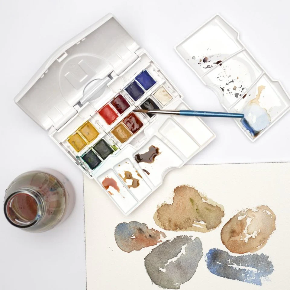 Winsor & Newton Cotman Watercolour Paint Palette Pocket 1/2 Pan Set 12 - Image 7