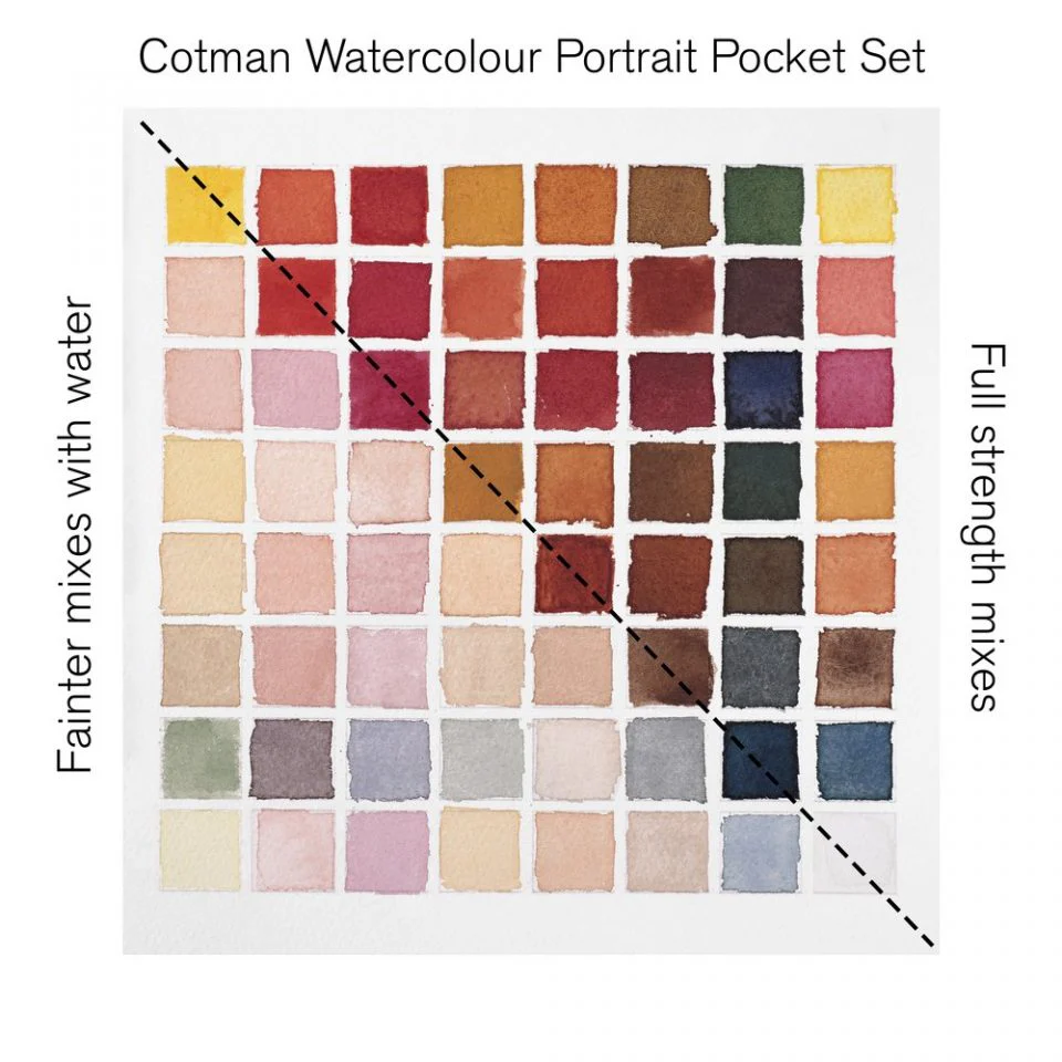 Winsor & Newton Cotman Watercolour Paint Portrait Pocket 1/2 Pan Set 9 - Image 7