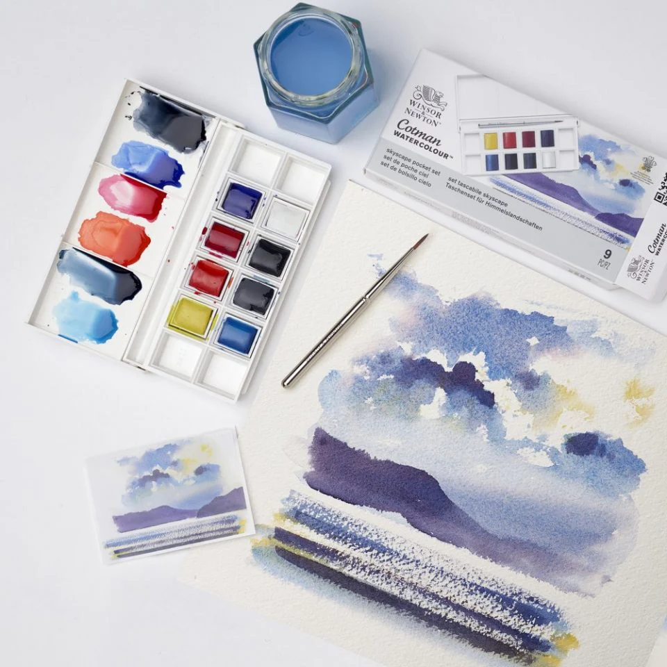 Winsor & Newton Cotman Watercolour Paint Skyscape Pocket 1/2 Pan Set 9 - Image 5