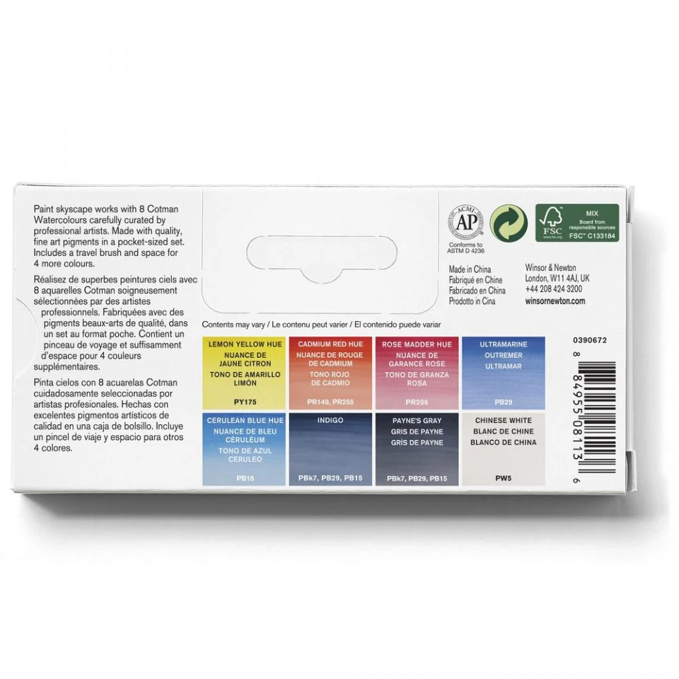 Winsor & Newton Cotman Watercolour Paint Skyscape Pocket 1/2 Pan Set 9 - Image 9