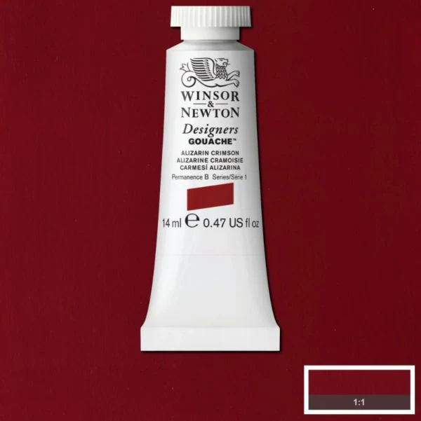 Winsor & Newton Designer Gouache Paint S1 Alizarin Crimson