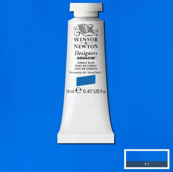 Winsor & Newton Designer Gouache Paint S4 Cobalt Blue - Image 4