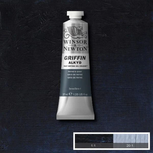 Winsor & Newton Griffin Alkyd Fast Drying Oil Paint Paynes Grey S1
