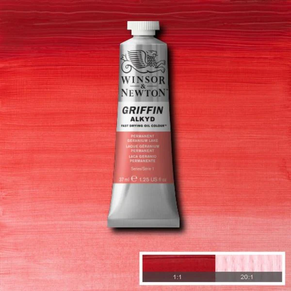 Winsor & Newton Griffin Alkyd Fast Drying Oil Paint Permanent Geranium Lake S1