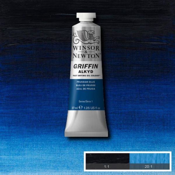 Winsor & Newton Griffin Alkyd Fast Drying Oil Paint Prussian Blue S1