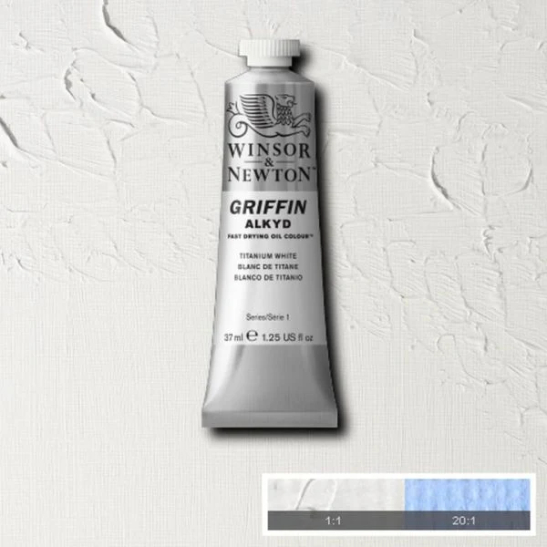 Winsor & Newton Griffin Alkyd Fast Drying Oil Paint Titanium White S1 - Image 2