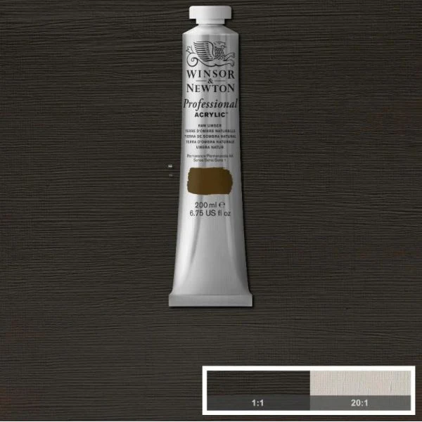 Winsor & Newton Professional Acrylic Paint Raw Umber - Image 3
