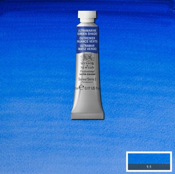 Winsor & Newton Professional Watercolour Paint S2 Ultramarine Green Shade - Image 2