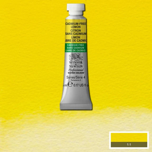 WINSOR & NEWTON PROFESSIONAL WATERCOLOUR PAINT S4 CADMIUM FREE LEMON