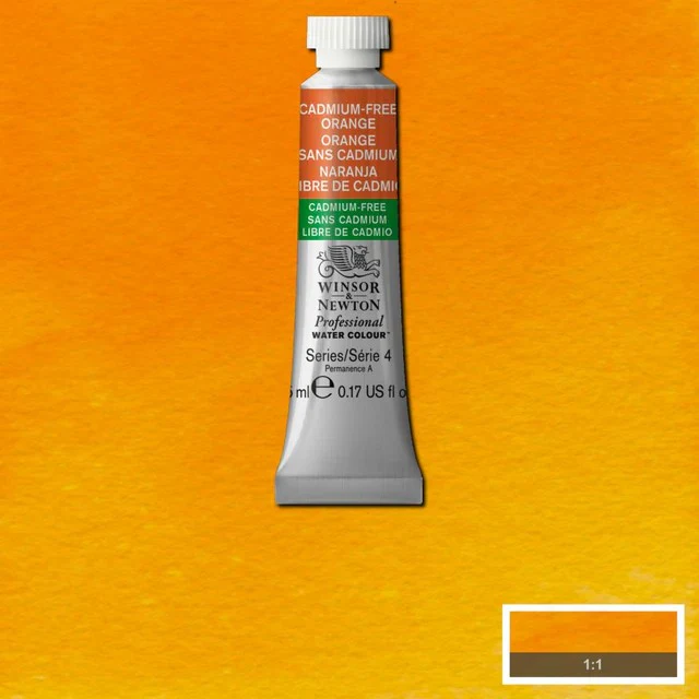 WINSOR & NEWTON PROFESSIONAL WATERCOLOUR PAINT S4 CADMIUM FREE ORANGE