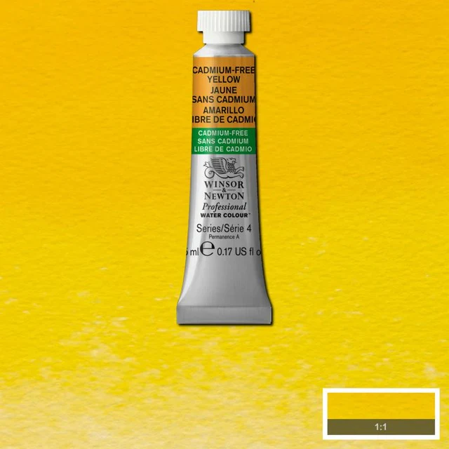 WINSOR & NEWTON PROFESSIONAL WATERCOLOUR PAINT S4 CADMIUM FREE YELLOW