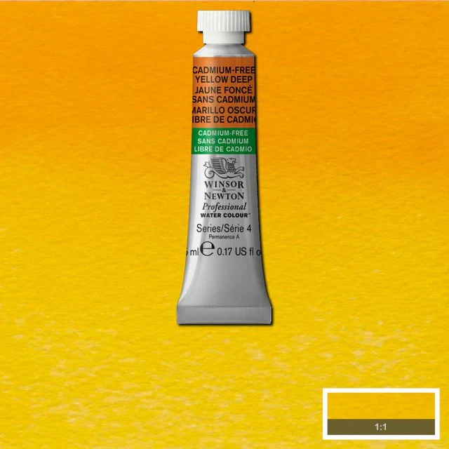 WINSOR & NEWTON PROFESSIONAL WATERCOLOUR PAINT S4 CADMIUM FREE YELLOW DEEP