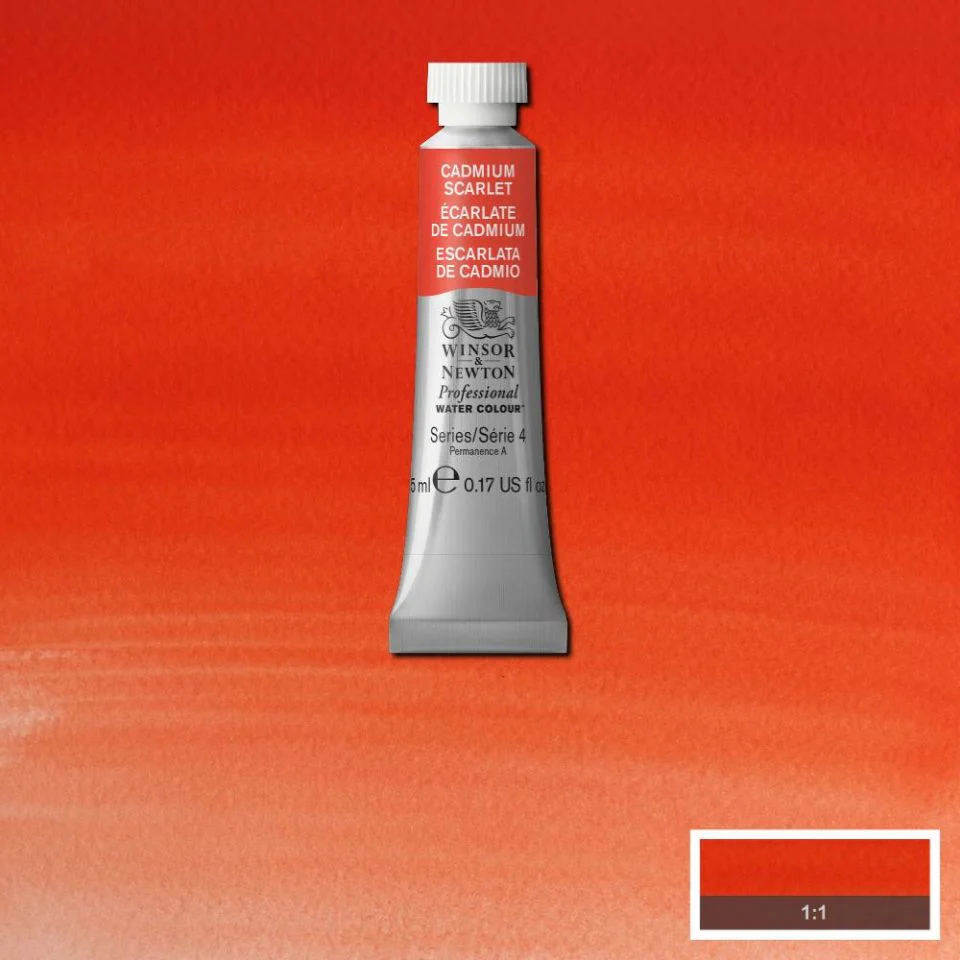 Winsor & Newton Professional Watercolour Paint S4 Cadmium Scarlet